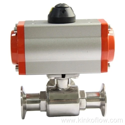 CF8M Sanitaire Pneumatique à Chargement Rapide à Bille