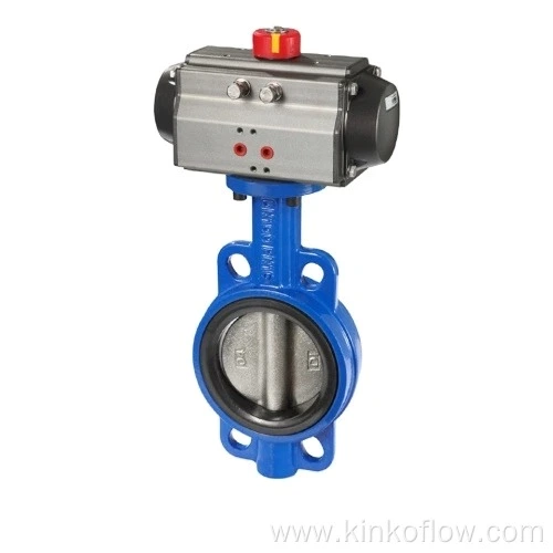 Vanne papillon pneumatique en fonte grise DN40-600