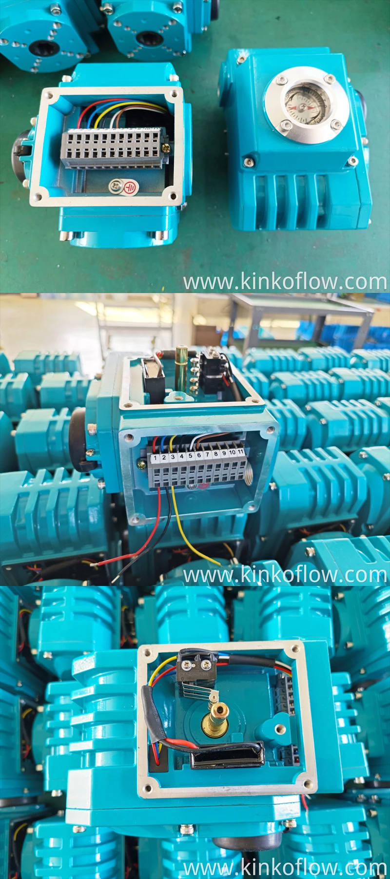 Actionneur électrique bleu lac KK03-200B rotatif à 90 degrés