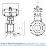 Robinet à boisseau sphérique pneumatique de type mince Q671F-16P/R
