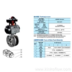 Robinet à boisseau sphérique pneumatique de type mince Q671F-16P/R