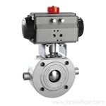 Robinet à boisseau sphérique pneumatique de type mince Q671F-16P/R