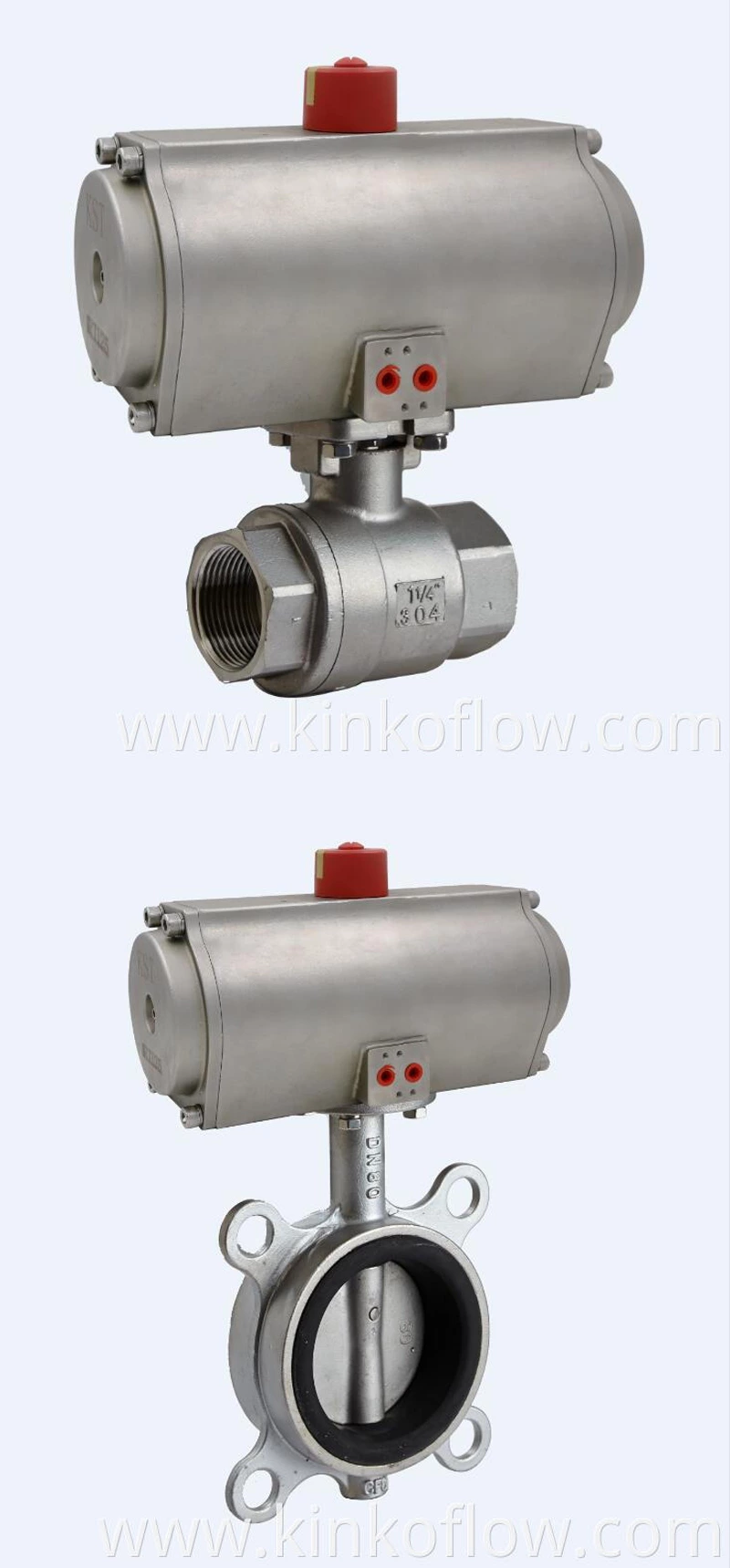 Actionneur pneumatique à double effet en acier inoxydable SS RT063D